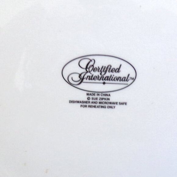 Certified International Sue Zipkin 9.5" Serving Bowl Chili Peppers Blue Rustic - Picture 3 of 3